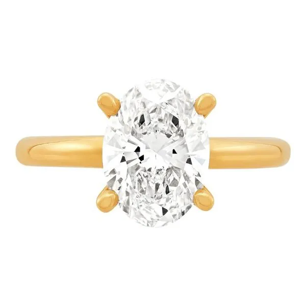 3 1/5CTW Oval Lab-Grown Diamond Solitaire Engagement Ring With Hidden Halo - Propose Tonight! Harris Jeweler Troy, OH