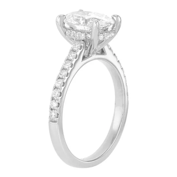 2 3/8CTW Oval Cut Lab-Grown Diamond Engagement Ring With Hidden Halo - Propose Tonight! Image 2 Harris Jeweler Troy, OH