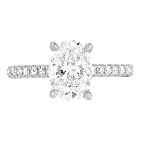 2 3/8CTW Oval Cut Lab-Grown Diamond Engagement Ring With Hidden Halo - Propose Tonight! Harris Jeweler Troy, OH
