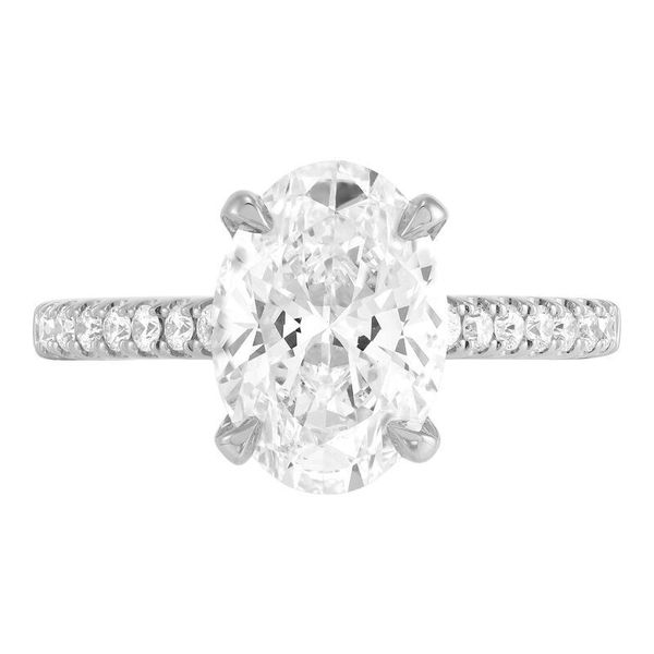 3 1/2CTW Oval Lab-Grown Diamond Engagement Ring With Hidden Halo - Propose Tonight! Harris Jeweler Troy, OH
