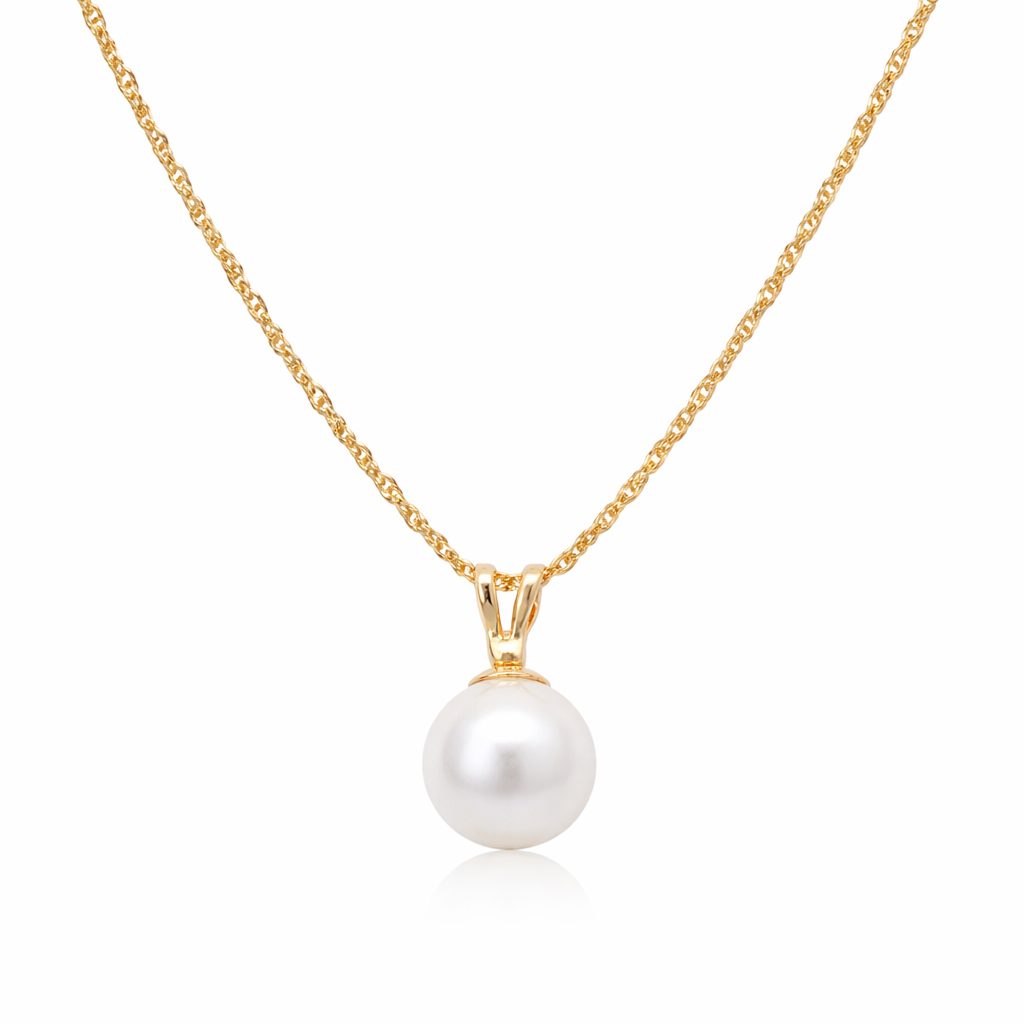 Pearl Solitaire Estate Necklace Harris Jeweler Troy, OH