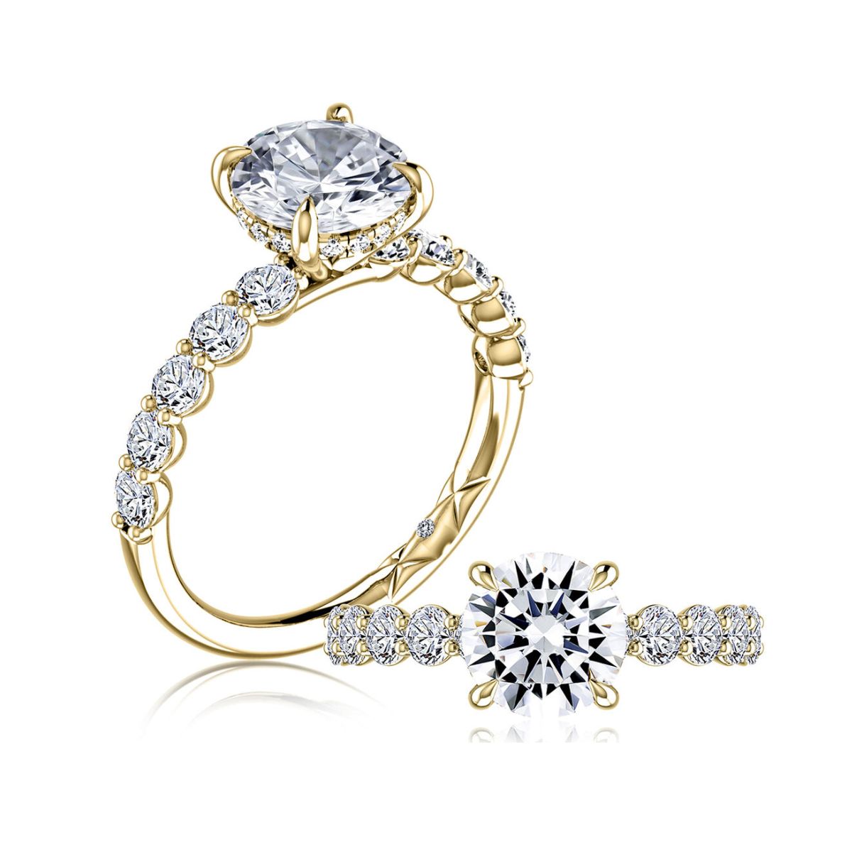 A.Jaffe Round Diamond Semi-Mount Engagement Ring Harris Jeweler Troy, OH