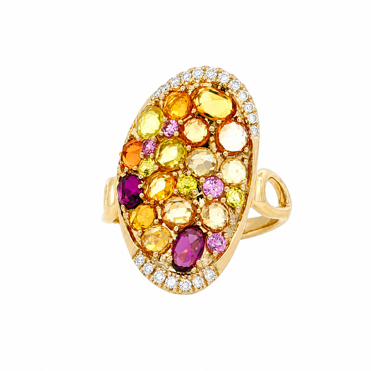 ASBA Designer Gemstone and Diamond Estate Ring Harris Jeweler Troy, OH