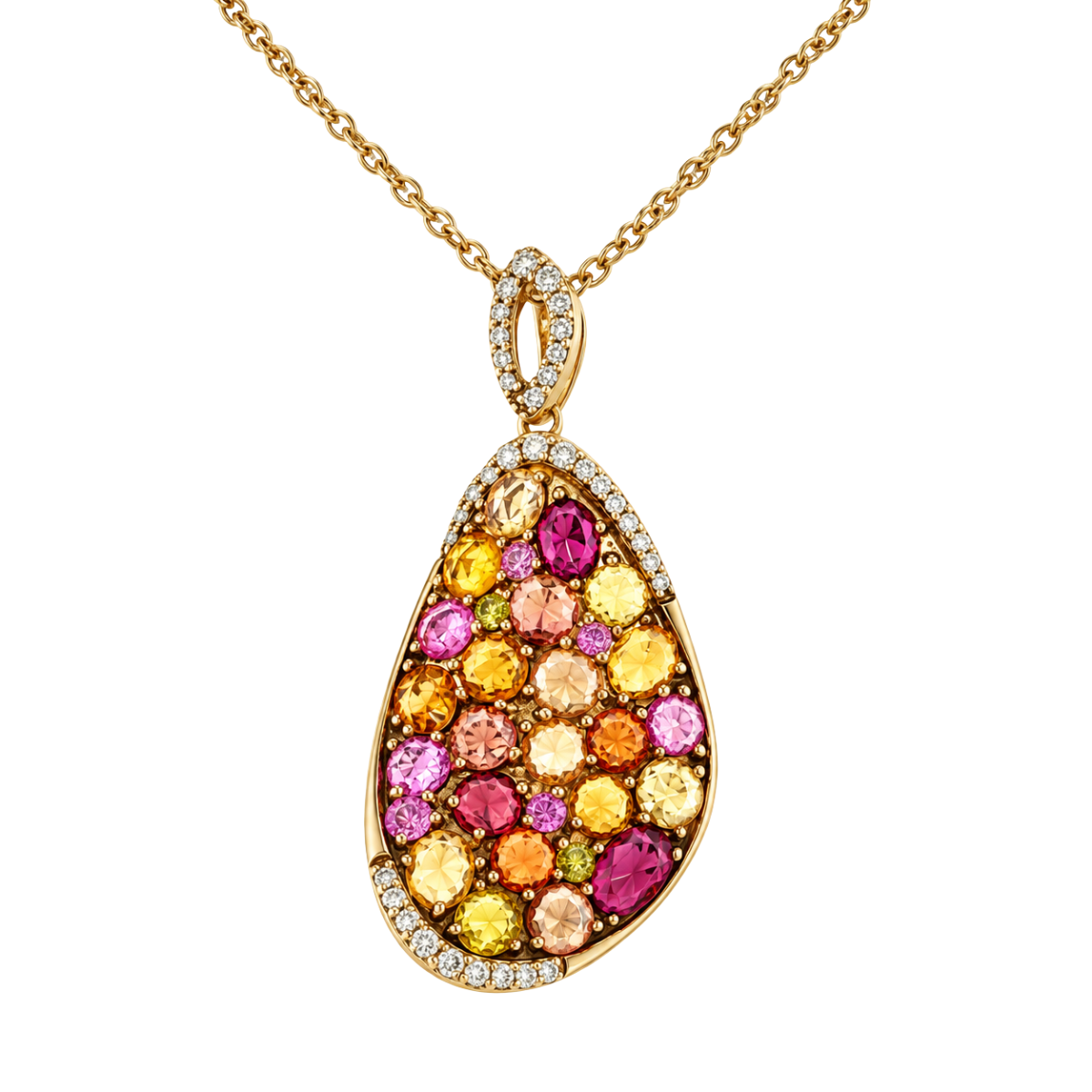 ASBA Gemstone and Diamond Estate Necklace Harris Jeweler Troy, OH