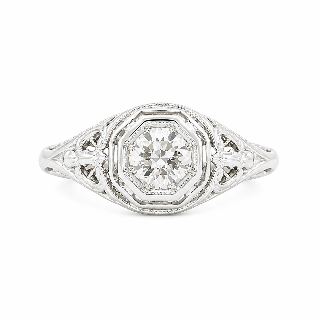 Art Deco Antique Diamond Engagement Ring - Propose Tonight! Harris Jeweler Troy, OH
