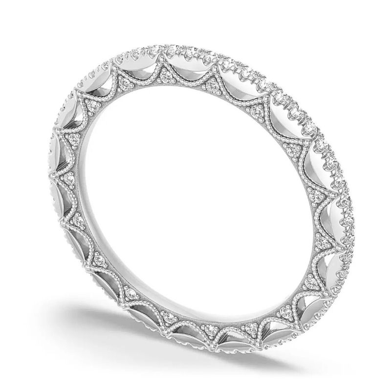 TACORI 18K White Gold Diamond Women's Wedding Band Harris Jeweler Troy, OH