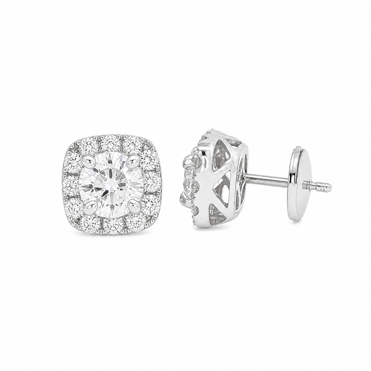 Forevermark Halo Earrings Harris Jeweler Troy, OH