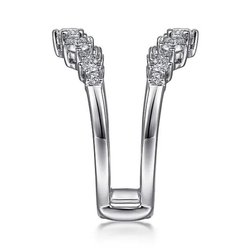 GAB&CO 14K White Gold Diamond Women's Wedding Band Image 2 Harris Jeweler Troy, OH