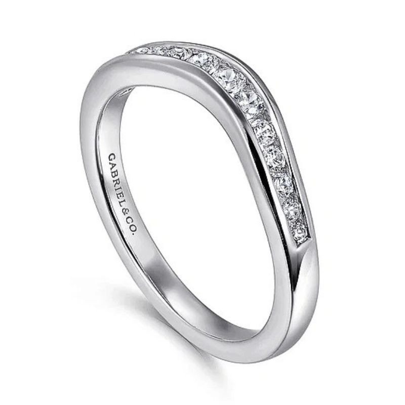 GAB&CO 14K White Gold Diamond Women's Wedding Band Harris Jeweler Troy, OH