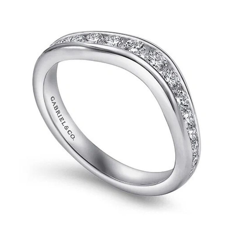 GAB&CO 14K White Gold Diamond Women's Wedding Band Image 3 Harris Jeweler Troy, OH