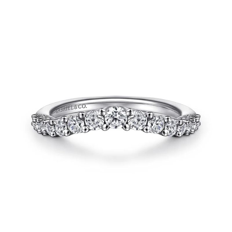 GAB&CO 14K White Gold Diamond Women's Wedding Band Harris Jeweler Troy, OH