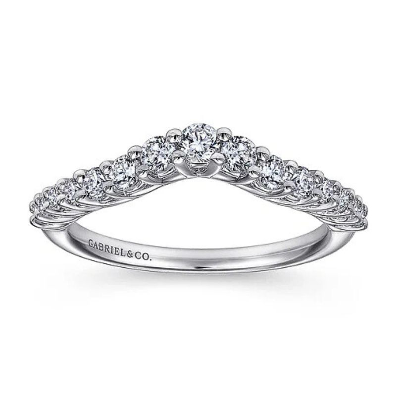 GAB&CO 14K White Gold Diamond Women's Wedding Band Harris Jeweler Troy, OH