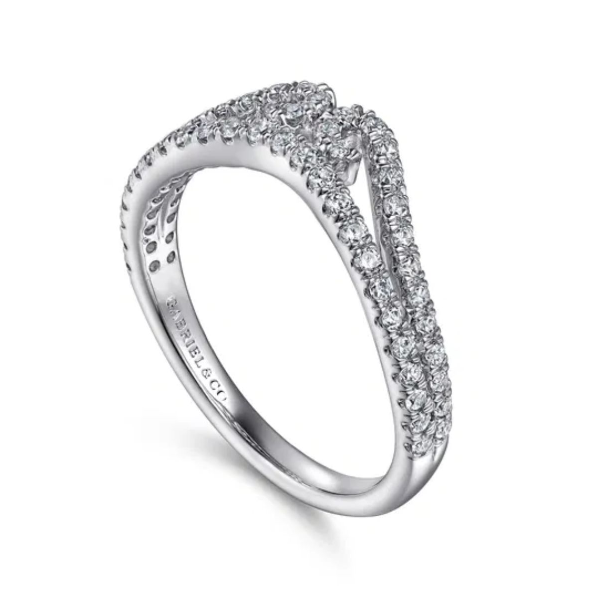 GAB&CO 14K White Gold Diamond Women's Wedding Band Image 2 Harris Jeweler Troy, OH