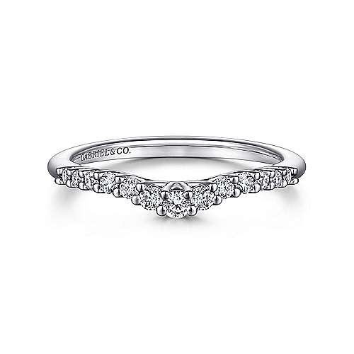 GAB&CO 14K White Gold Diamond Women's Wedding Band Harris Jeweler Troy, OH
