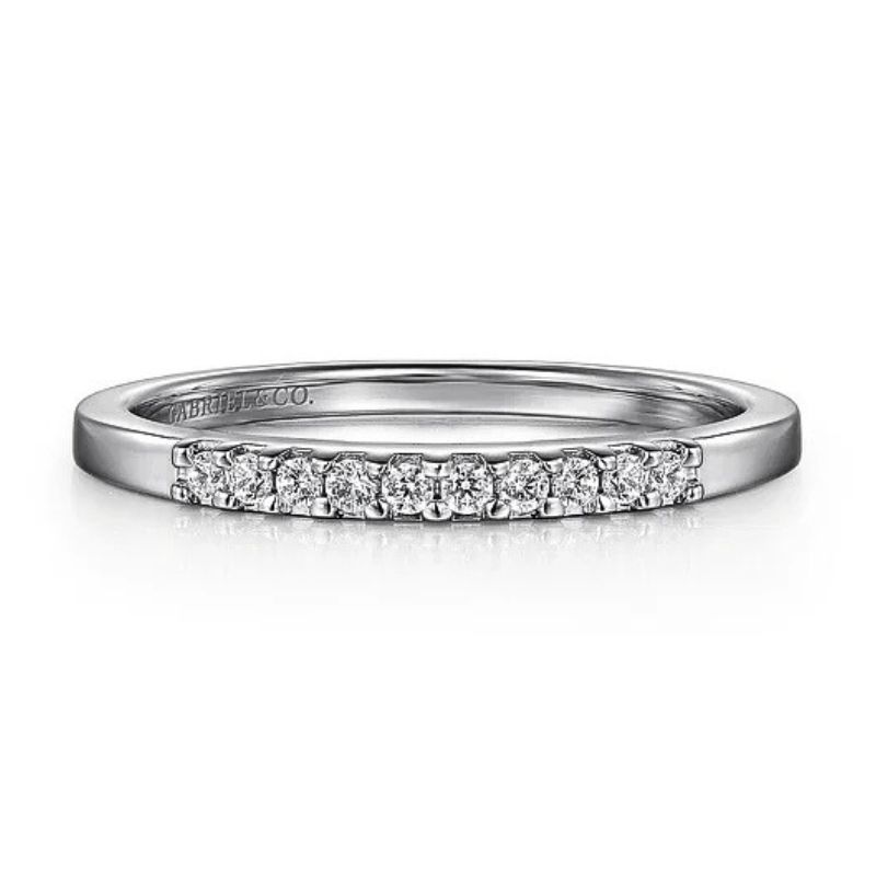GAB&CO 14K White Gold Diamond Women's Wedding Band Harris Jeweler Troy, OH