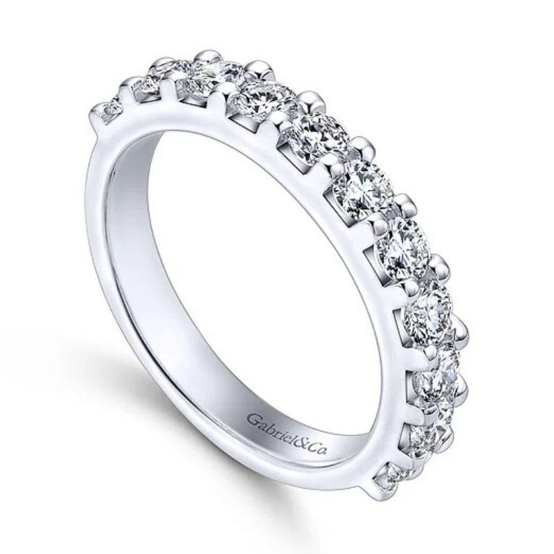GAB&CO 14K White Gold Diamond Women's Wedding Band Harris Jeweler Troy, OH