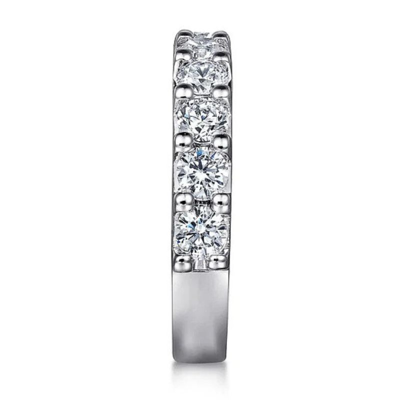 GAB&CO 14K White Gold Diamond Women's Wedding Band Image 2 Harris Jeweler Troy, OH