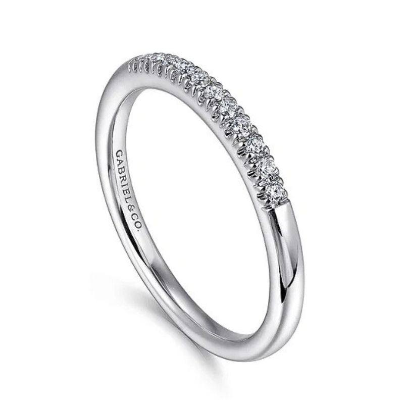 GAB&CO 14K White Gold Diamond Women's Wedding Band Harris Jeweler Troy, OH