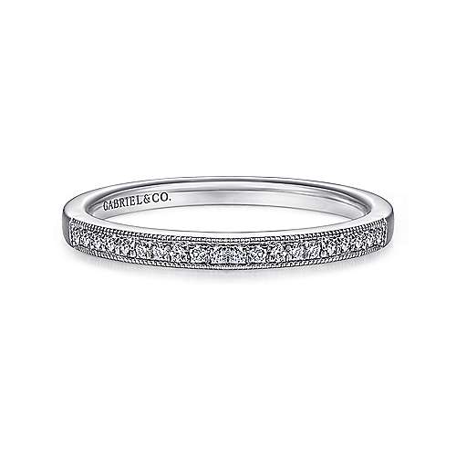 GAB&CO 14K White Gold Diamond Women's Wedding Band Harris Jeweler Troy, OH