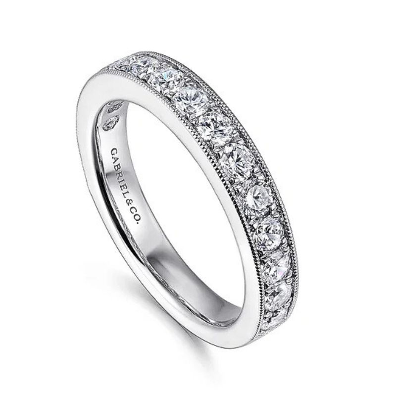 GAB&CO 14K White Gold Diamond Women's Wedding Band Harris Jeweler Troy, OH