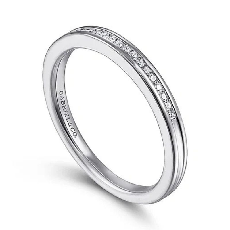 GAB&CO 14K White Gold Diamond Women's Wedding Band Harris Jeweler Troy, OH