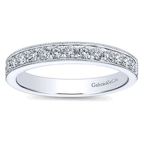 GAB&CO 14K White Gold Diamond Women's Wedding Band Harris Jeweler Troy, OH