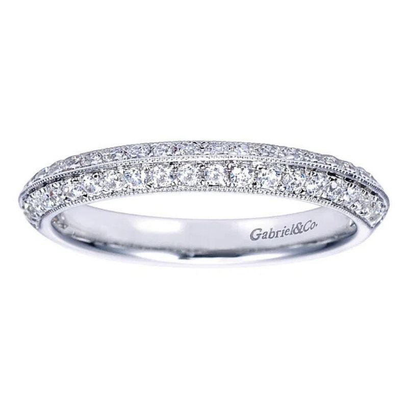 GAB&CO 14K White Gold Diamond Women's Wedding Band Image 2 Harris Jeweler Troy, OH