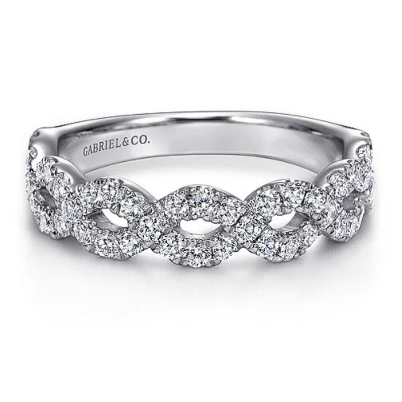 GAB&CO 14K White Gold Diamond Women's Wedding Band Harris Jeweler Troy, OH