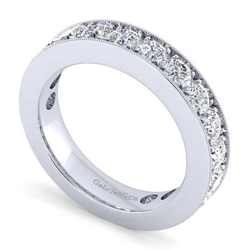 GAB&CO 14K White Gold Diamond Women's Wedding Band Harris Jeweler Troy, OH