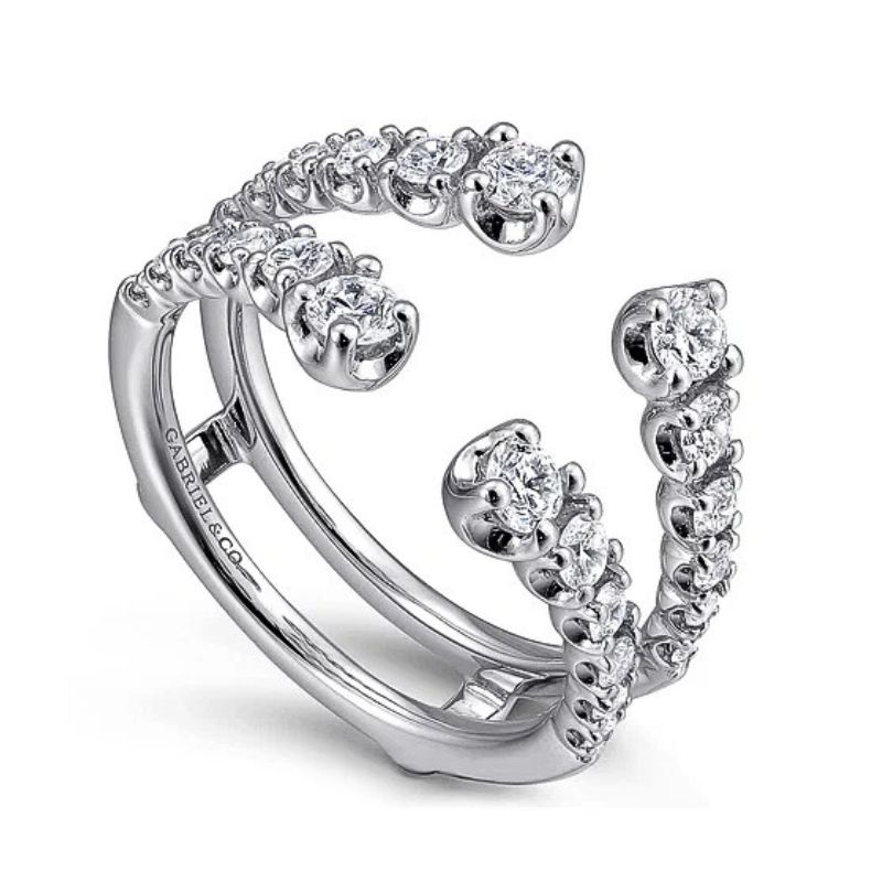 GAB&CO 14K White Gold Diamond Women's Wedding Band Image 2 Harris Jeweler Troy, OH