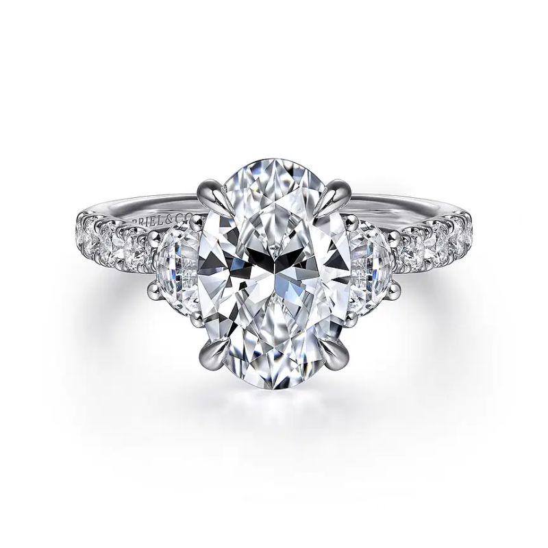 Gabriel & Co. Round Brilliant Cut Diamond Semi-Mount Engagement Ring Harris Jeweler Troy, OH