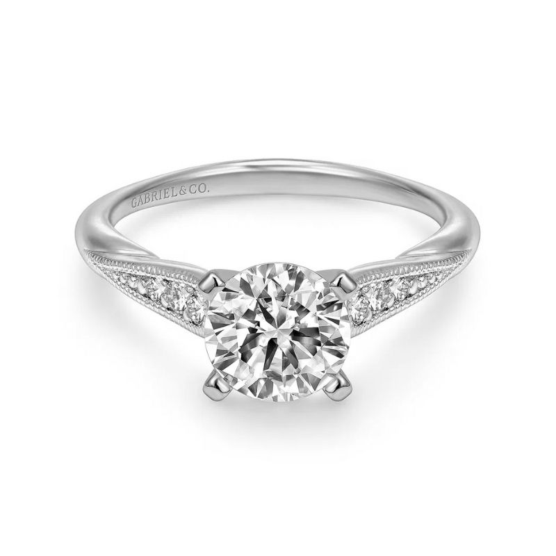 GAB&CO 14K White Gold Semi-Mount Engagement Rings Harris Jeweler Troy, OH