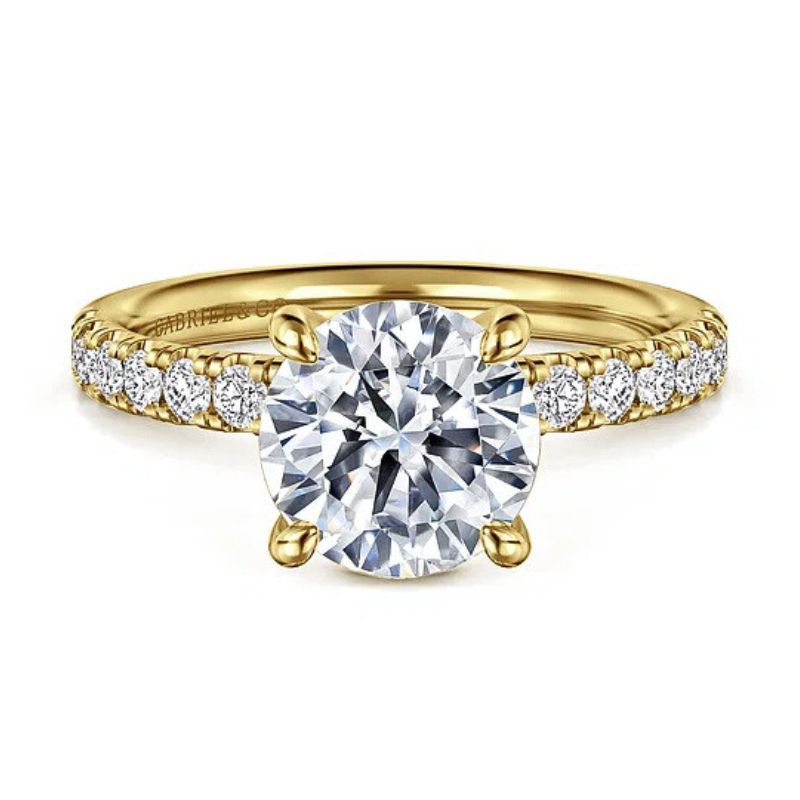 Round Diamond Gabriel & Co Semi-Mount Engagement Ring Harris Jeweler Troy, OH