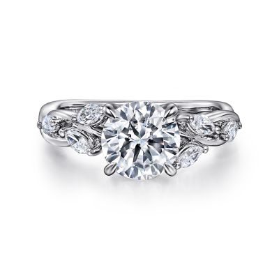 Vine-Style Semi-Mount Engagement Ring Harris Jeweler Troy, OH