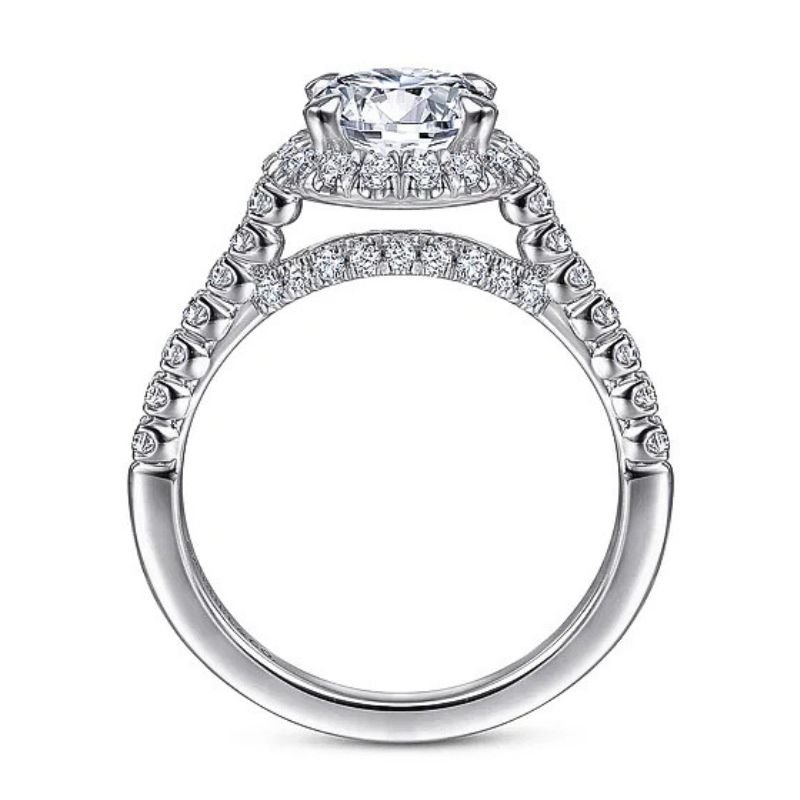 Round Diamond Halo-Style Engagement Ring Semi-Mount Image 2 Harris Jeweler Troy, OH
