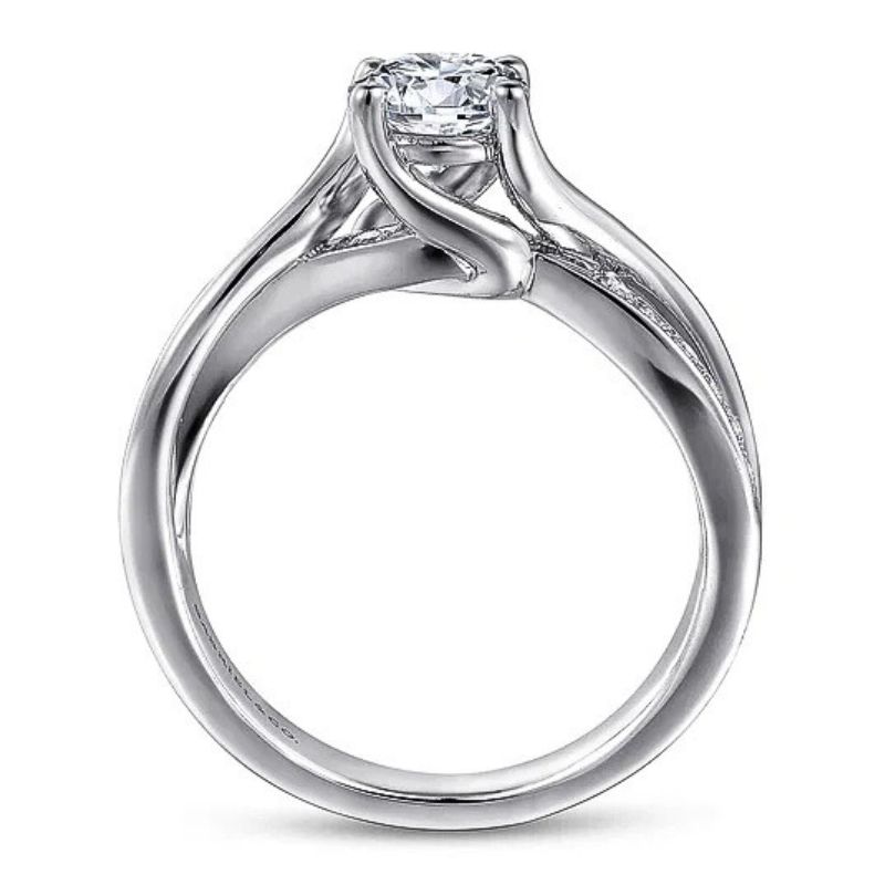 Bypass Style Diamond Engagement Ring Semi-Mount Image 2 Harris Jeweler Troy, OH