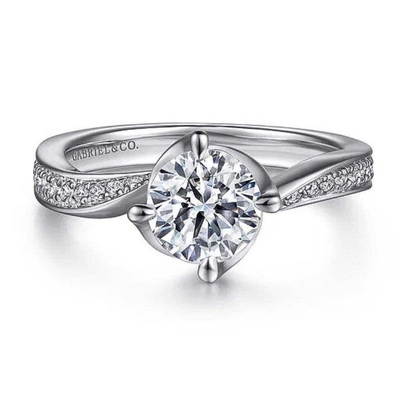 Bypass Style Diamond Engagement Ring Semi-Mount Harris Jeweler Troy, OH