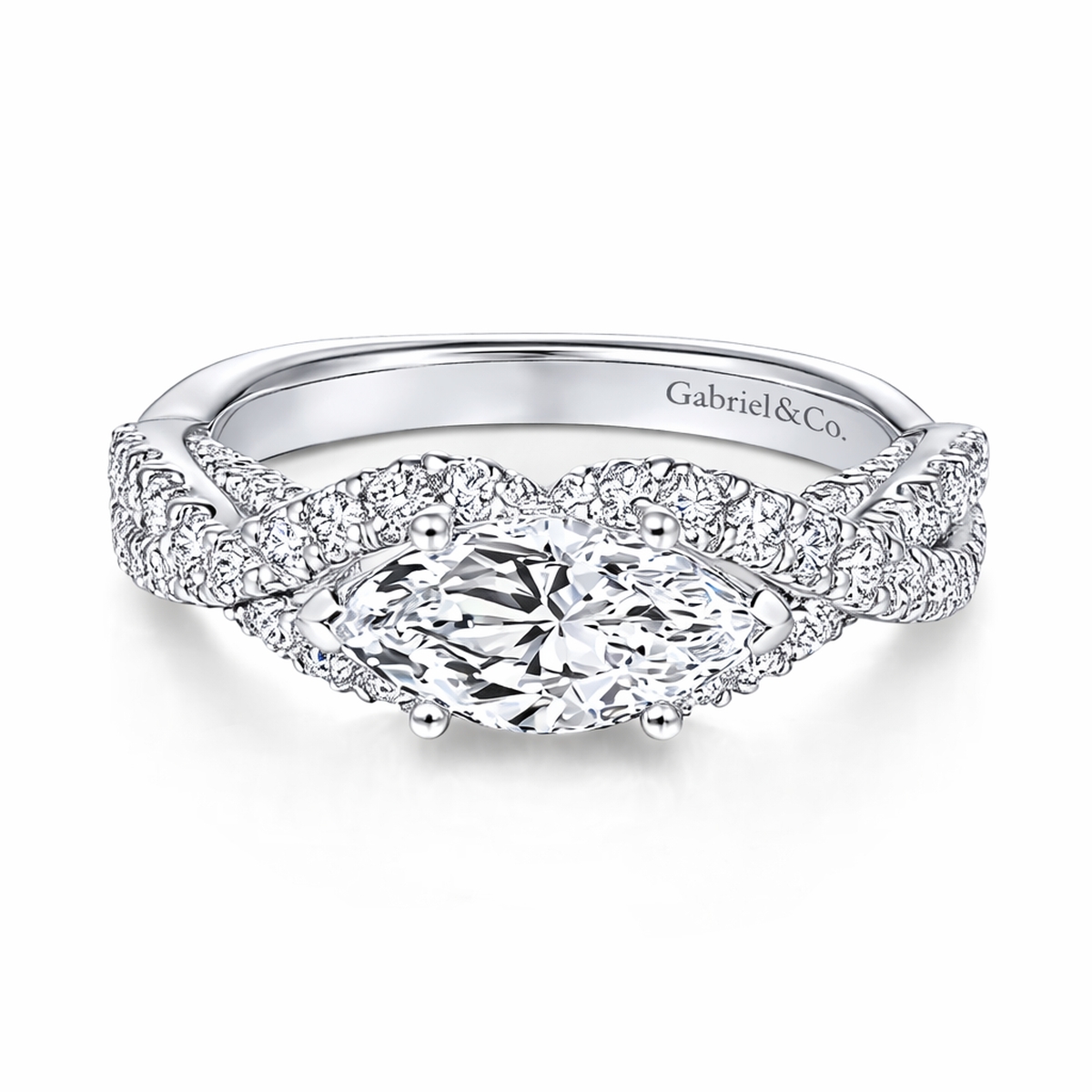 GAB&CO 14K White Gold Semi-Mount Engagement Rings Harris Jeweler Troy, OH