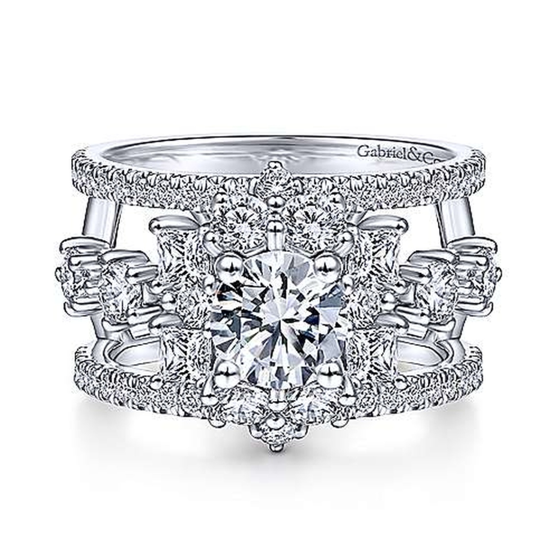 GAB&CO 14K White Gold Semi-Mount Engagement Rings Harris Jeweler Troy, OH