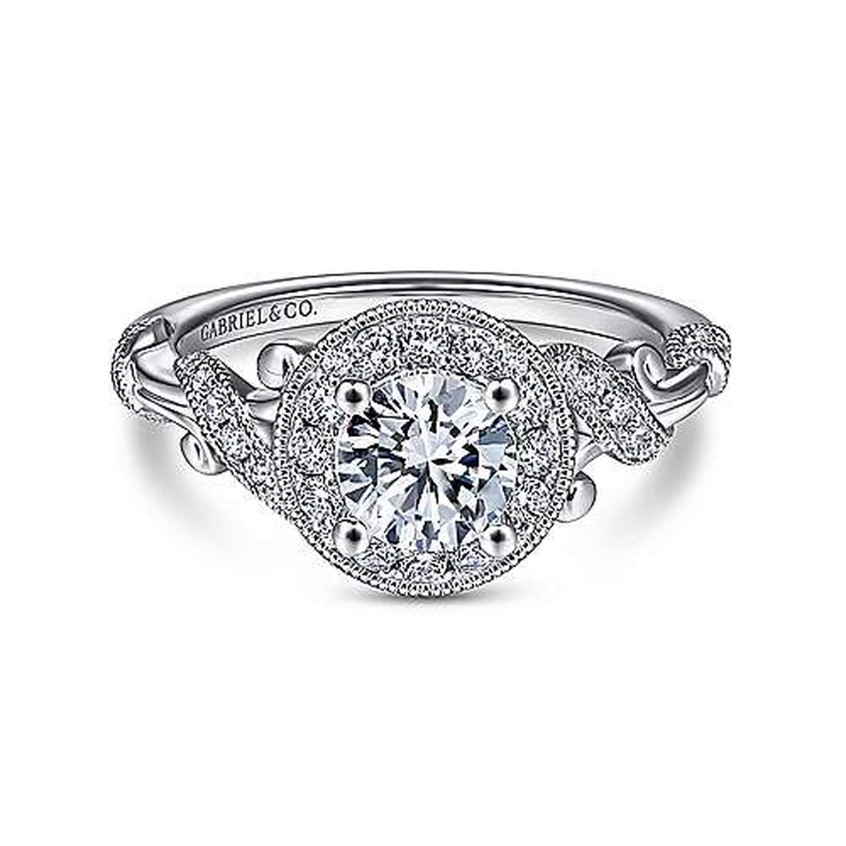 GAB&CO 14K White Gold Semi-Mount Engagement Rings Harris Jeweler Troy, OH