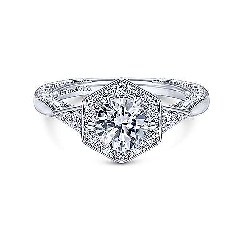GAB&CO 14K White Gold Semi-Mount Engagement Rings Harris Jeweler Troy, OH