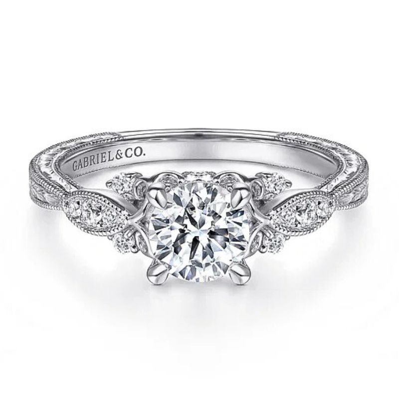 GAB&CO 14K White Gold Semi-Mount Engagement Rings Harris Jeweler Troy, OH