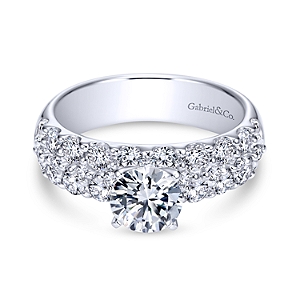 GAB&CO 14K White Gold Semi-Mount Engagement Rings Harris Jeweler Troy, OH