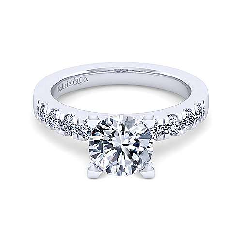 GAB&CO 14K White Gold Semi-Mount Engagement Rings Harris Jeweler Troy, OH