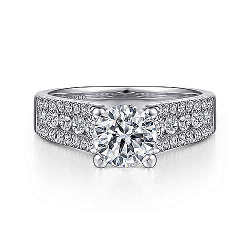 GAB&CO 14K White Gold Semi-Mount Engagement Rings Harris Jeweler Troy, OH