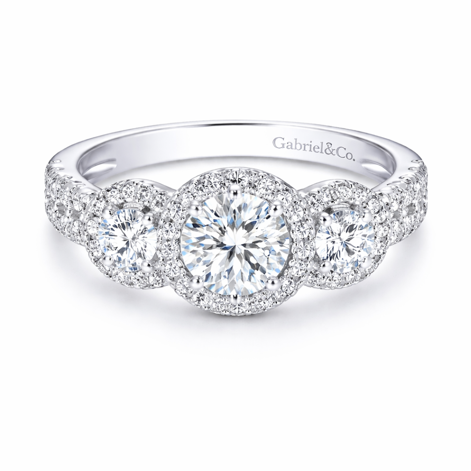 GAB&CO 14K White Gold Semi-Mount Engagement Rings Harris Jeweler Troy, OH