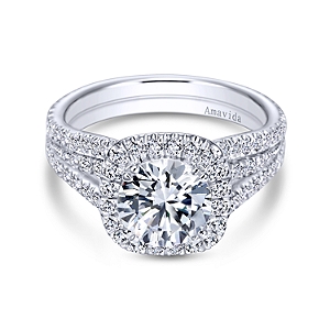 GAB&CO 18K White Gold Semi-Mount Engagement Rings Harris Jeweler Troy, OH