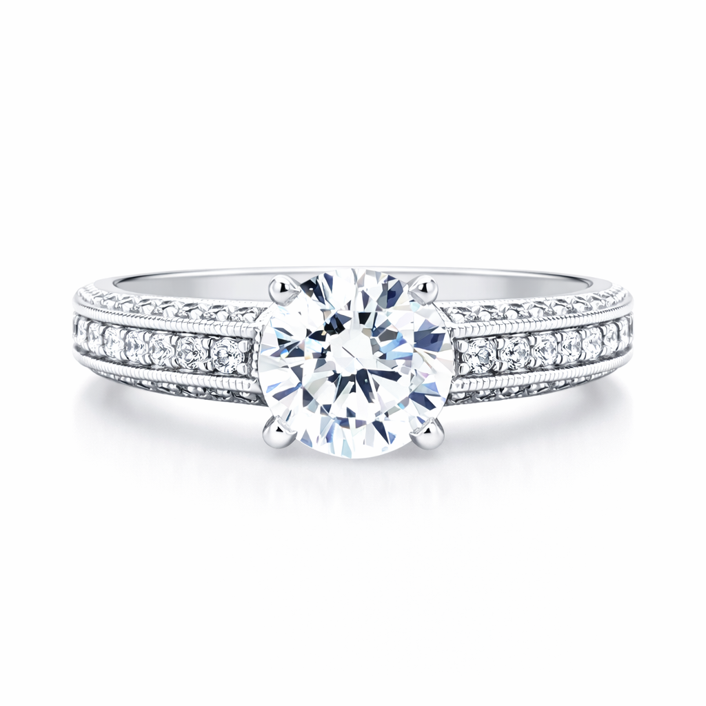 GAB&CO 18K White Gold Semi-Mount Engagement Rings Harris Jeweler Troy, OH