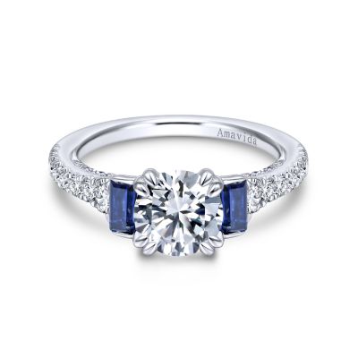 GAB&CO 18K Yellow Gold Semi-Mount Engagement Rings Harris Jeweler Troy, OH