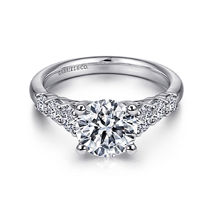 GAB&CO 14K White Gold Semi-Mount Engagement Rings Harris Jeweler Troy, OH